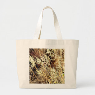droog gras in de woestijn grote tote bag