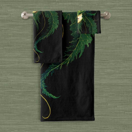 Droog groen blad vlinder bad handdoek