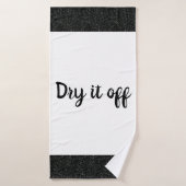 Droog het af van White & Black Sparkle Bath Towel Badhanddoek (Badhanddoek)