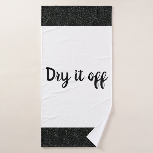 Droog het af van White & Black Sparkle Bath Towel Badhanddoek (Badhanddoek)