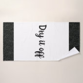 Droog het af van White & Black Sparkle Bath Towel Badhanddoek (Badhanddoek)