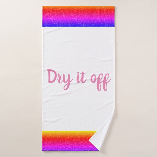 Droog het van de Rainbow Sparkle Bath Towel Badhanddoek (Badhanddoek)