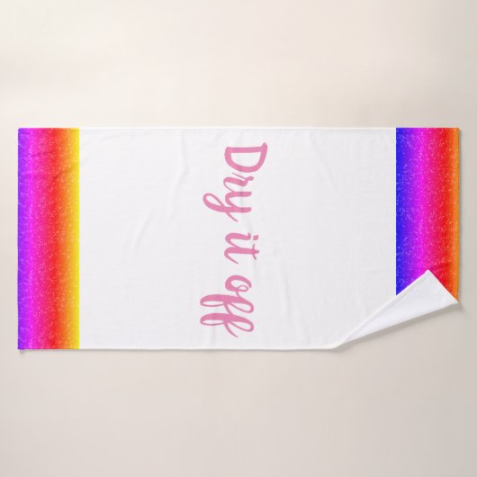 Droog het van de Rainbow Sparkle Bath Towel Badhanddoek (Badhanddoek)