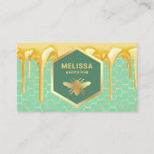 Droog honingraat honingraat honingbijen visitekaartje (Voorkant)