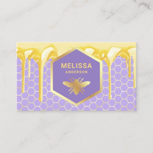 Droog honingraat honingraat honingbijen visitekaartje (Voorkant)