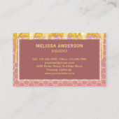 Droog honingroze honingraat honingraat visitekaartje (Achterkant)