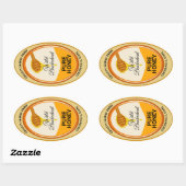 Droog honingsteen Golden Oval Honey Jar Labels (Vel)