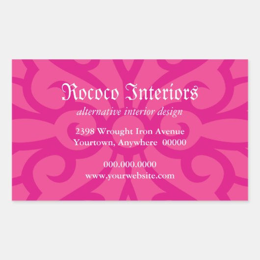 droog ijzerdecoratief ticker rechthoekige sticker (Voorkant)