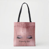 Droog in Roos Gold Glitter Pink Drivers Lashes Tote Bag (Voorkant)