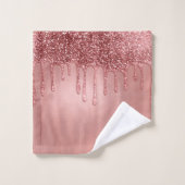 Droog in Roos Gold Glitter  Roze schijven Bad Handdoek (Wasdoekje)