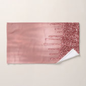 Droog in Roos Gold Glitter  Roze schijven Bad Handdoek (Handdoek)