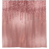 Droog in Roos Gold Glitter Roze schijven Douchegordijn (Voorkant)