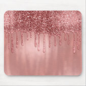 Droog in Roos Gold Glitter  Roze schijven Muismat (Voorkant)