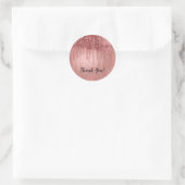 Droog in Roos Gold Glitter  Roze schijven Ronde Sticker (Tas)