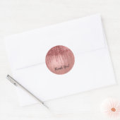 Droog in Roos Gold Glitter  Roze schijven Ronde Sticker (Envelop)