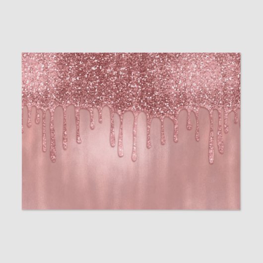 Droog in Roos Gold Glitter  Roze schijven Tissuepapier (Voorkant)