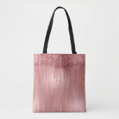 Droog in Roos Gold Glitter  Roze schijven Tote Bag (Voorkant)