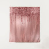 Droog in Roos Gold Glitter Roze schijven Wandkleed (Voorkant)