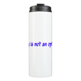 Droog is geen optie blauw en roze thermosbeker