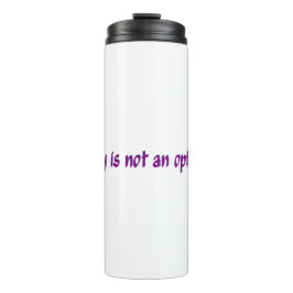 Droog is geen optie in donkerroze thermosbeker