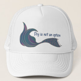 Droog is geen optie in groen en roze trucker pet