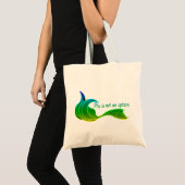 Droog is geen optie in schaduwen van groen tote bag (Voorkant (product))
