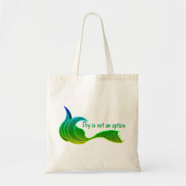 Droog is geen optie in schaduwen van groen tote bag