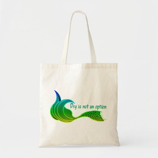 Droog is geen optie in schaduwen van groen tote bag (Voorkant)