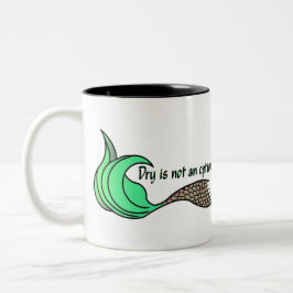 Droog is geen optie Oranje en groen Tweekleurige Koffiemok