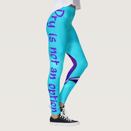 Droog is geen optie turquoise leggings (Rechts)