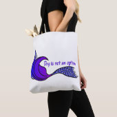 Droog is geen optie voor paarse zeemeerminstaart-c tote bag (Dichtbij)