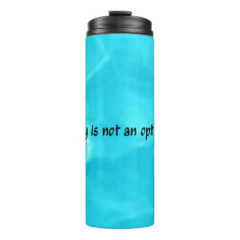 Droog is geen optie voor zwarte letters thermosbeker