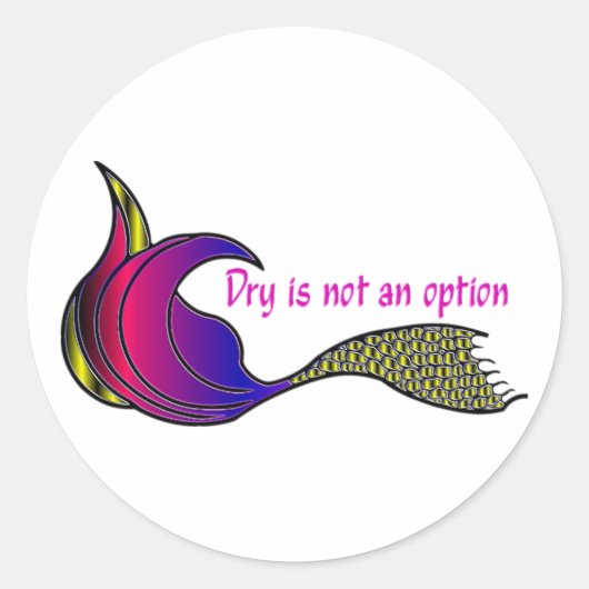 Droog is geen optioneel kleurrijke sticker van de  (Voorkant)