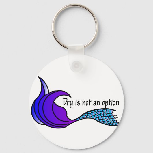 Droog is geen paarse/blauwe mermaïde sleutelhanger (Voorkant)
