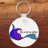 Droog is geen paarse/blauwe mermaïde sleutelhanger (Voorkant)