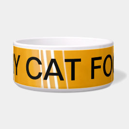 "DROOG KATTENVOER" Minimalistische Tekstschaal Voerbakje