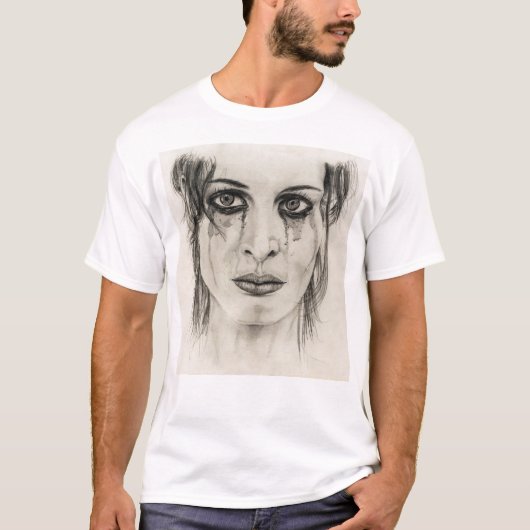Droog meisje - Tekenen in potlood T-shirt (Voorkant)