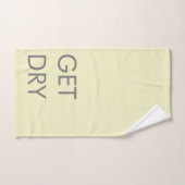 Droog of aangepast bericht grijs en Bleek geel Handdoek (Handdoek)