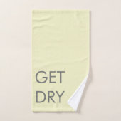 Droog of aangepast bericht grijs en Bleek geel Handdoek (Handdoek)