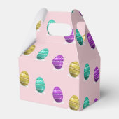 Droog paaseieren op roze bedankdoosjes (Achterkant)