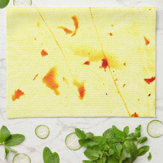 Droog papaver steekt keukenhanddoek (Gevouwen)