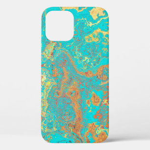 Droog penseel schilderen marmer goudkunstwerk. ABS Case-Mate iPhone Case