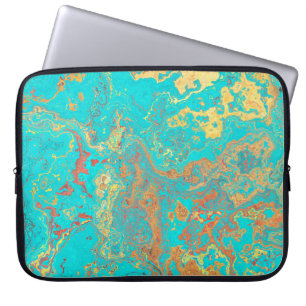 Droog penseel schilderen marmer goudkunstwerk. ABS Laptop Sleeve