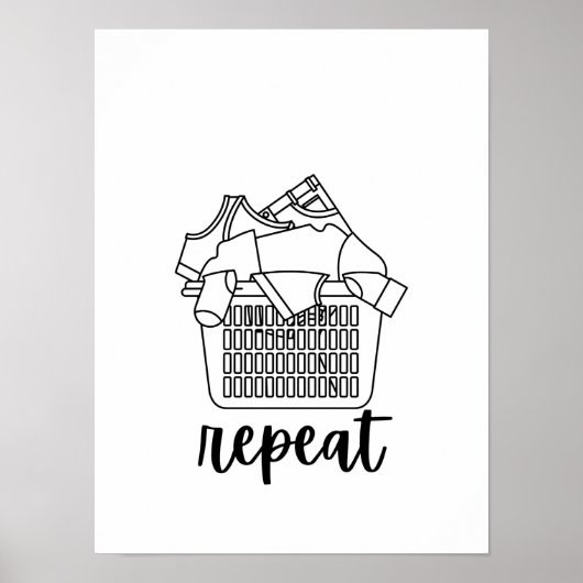 Droog poster met droogvoud wassen (Voorkant)