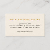 Droog reinigen en wasbakkerij visitekaartje (Achterkant)