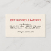 Droog reinigen en wasbedekking visitekaartje (Achterkant)