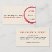 Droog reinigen en wasbedekking visitekaartje (Voorkant / Achterkant)