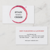 Droog reinigen en wasbedekking visitekaartje (Voorkant / Achterkant)