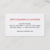 Droog reinigen en wasbedekking visitekaartje (Achterkant)