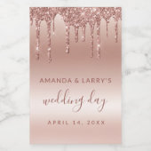 Droog Roos Gold Mini Wine Labels Wijn Etiket (Enkel label)